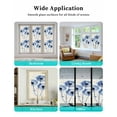 thumbnail image 6 of Window Privacy Film Spring Dandelion Stained Glass Window Film Decorative Sun Block Window Cover Simple Vintage Watercolor Blue Flowers Window Clings Static Adhesive Sticker for Bathroom 29.5"x78.7", 6 of 7