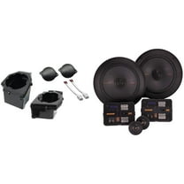 Kicker 51KSS6504 6.5" KSS Component Speakers and Front 6.5" Speaker Pods with Tweeter Adaptor Compatible with Jeep JL (2018-2023) & JT (2020-2023)