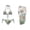 Boho Butterfly Mandala, variant on Women’s Swimsuit Set 3 Piece Hawaii Green Palm Print V-Neck Triangle Top Side Tie Drawstring Bikini Set and Long Sarong Cover Up Set for Women