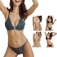 thumbnail image 4 of Conjunto de lencería para mujer NikouMX sujetador de encaje triangular bragas de dos piezas, 4 of 6