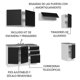 thumbnail image 4 of Cocina Integral con Acessorios 240cm Glamy Blanco/Negro, 4 of 5