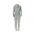 thumbnail image 6 of Seyurigaoka Women’s Fashion Long Sleeve Zipper Hooded Cardigan and Long Pants Set, 6 of 9