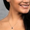 thumbnail image 3 of Gem Stone King 4.12 Cttw Green Mystic Topaz and White Topaz Pendant Necklace Earrings Set for Women | 925 Sterling Silver | Heart Shape 8MM and 6MM | With 18 inch Chain, 3 of 3