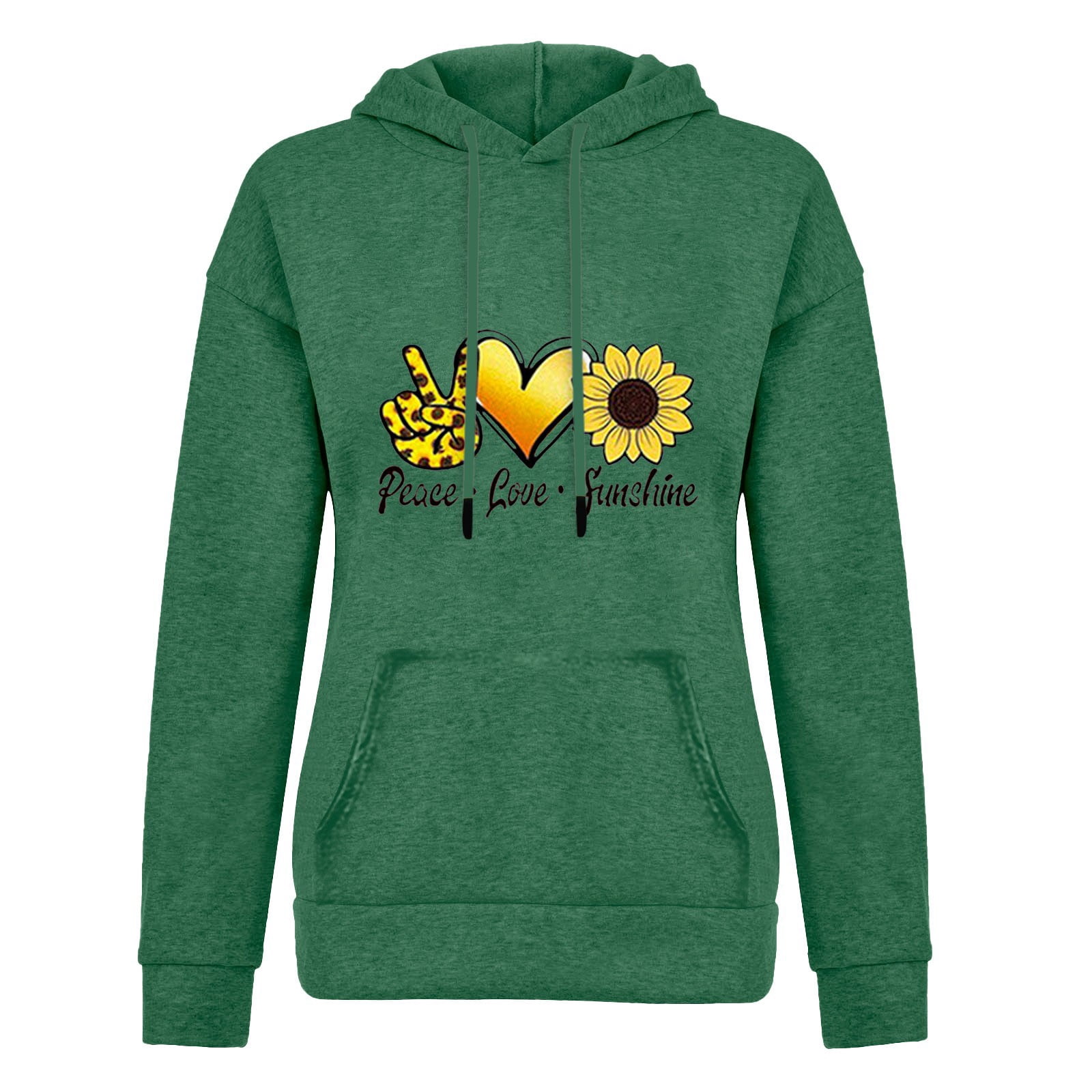 Ichuanyi Womens Tops, Summer Autumn Winter Ladies Long-Sleeved Pullover Print Round Neck Hooded Sweatshirt