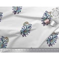 thumbnail image 3 of Soimoi Poly Georgette Fabric Leaves,Floral & Paisley Block Print Fabric by Yard 52 Inch Wide, 3 of 3