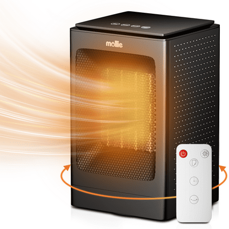 

Mollie LCD Display Space Heater Portable Space Heater with Timer 1500W PTC Electric Heater Fan for Office Dorm Room Black