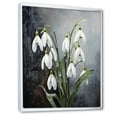 thumbnail image 2 of Designart "Tranquil Forest Snowdrop Photo" Snowdrops Floater Framed Canvas Prints, 2 of 5