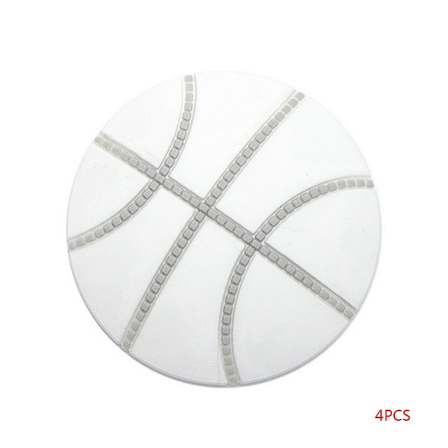 stanreset 4pcs Mute Door Rear Wall Crash Waterproof Anti -Collision Pad Basketball Style 5cm white 5Set