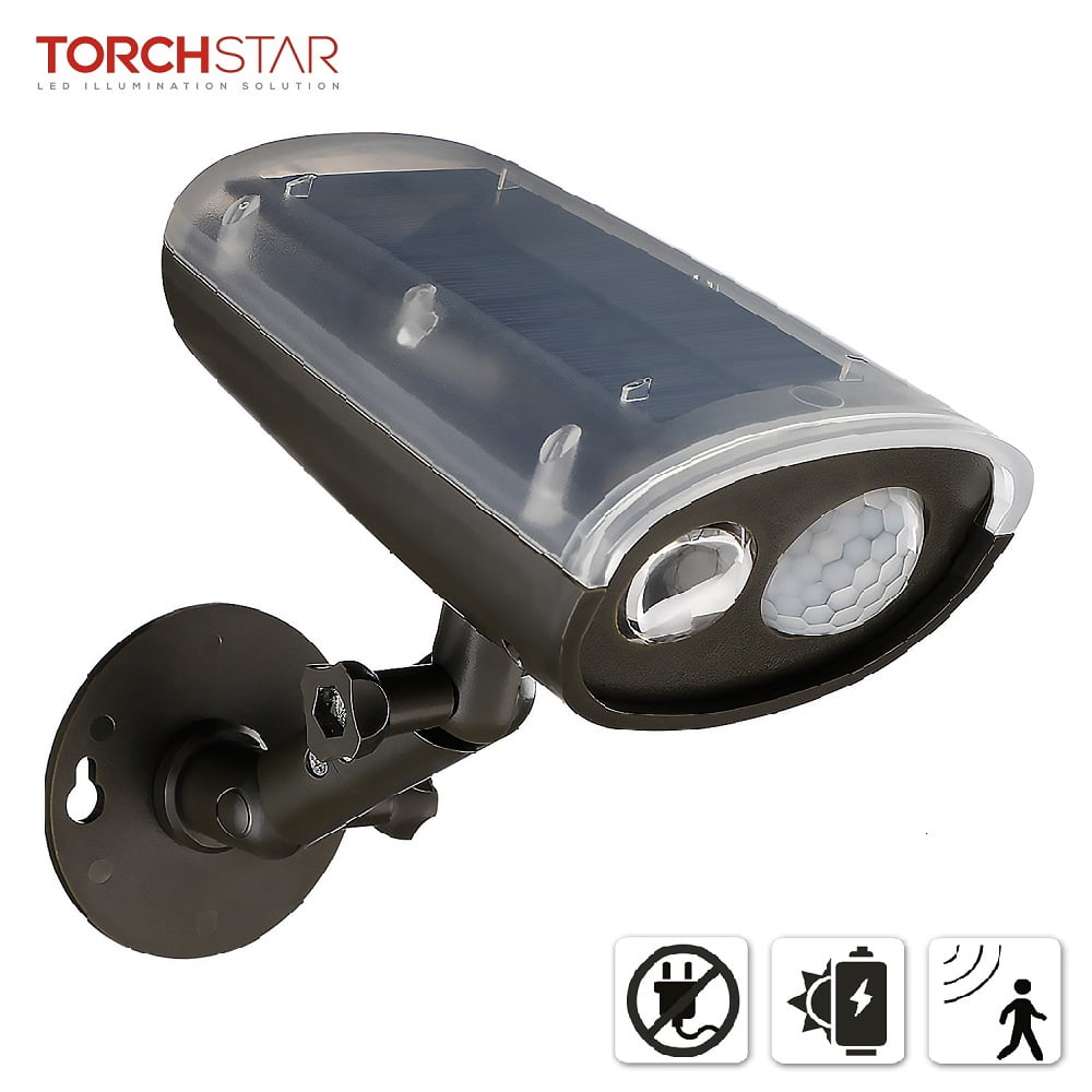 Torchstar Led Solar Powered Outdoor Security Light With Motion
