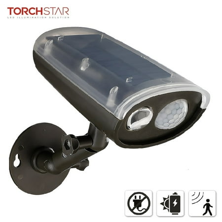 TORCHSTAR LED Solar Powered Outdoor Security Light with Motion Sensor, Waterproof Wireless Solar Wall Lights for Patio
