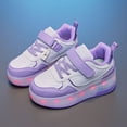 thumbnail image 3 of Kids Wheels Shoes with Lights Rechargeable Roller Skates Shoes Retractable Wheels Shoe LED Flashing Sneakers for Girls Boys Gift, 3 of 24