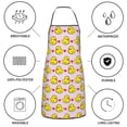 thumbnail image 6 of Yiaed Ducks And Pink Heart Print Kitchen Apron with Hand Wipe Pockets,Big Pocket,Aprons for Women with Pockets, Waterproof for Cooking Baking, 6 of 7