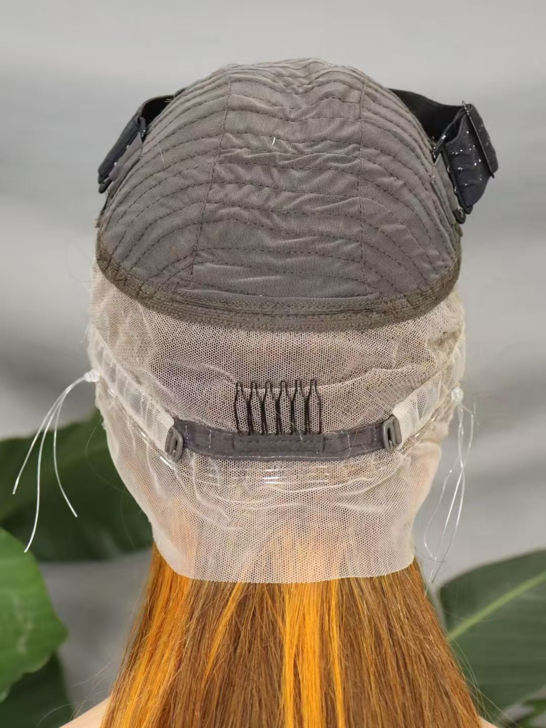 Hidden Strap Straight 360 Full Lace Front Wig Human Hair Glueless Wigs 26inch Pre Plucked 250% Density OP1B/4# HIGHLIGHT Color Wig With Drawstring HD Full Lace Human Hair Wigs
