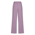 thumbnail image 4 of ShiShine Womens Wide Leg Sweatpants High Waisted Baggy Pants Drawstring Athletic Joggers, 4 of 5