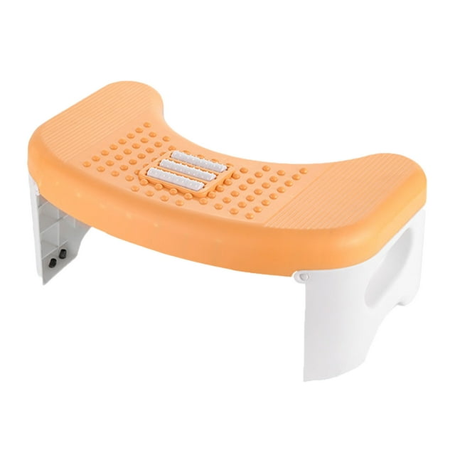 TIMIFIS Assistance Steps Folding Toilet Stool, Squatting Poop Stool, Bathroom Potty Step Stool, Toilet Assistance Steps, Step Stool, Fits All Toilets, Detachable & Stackable Furniture