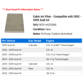 thumbnail image 2 of Cabin Air Filter - Compatible with 2002 - 2009 Audi A4 2003 2004 2005 2006 2007 2008, 2 of 2