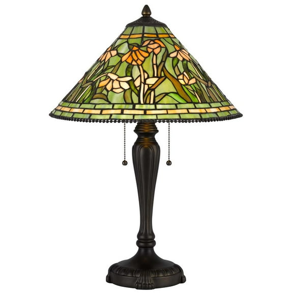 Cal Lighting 60W X 2 Milwood Tiffany Table Lamp