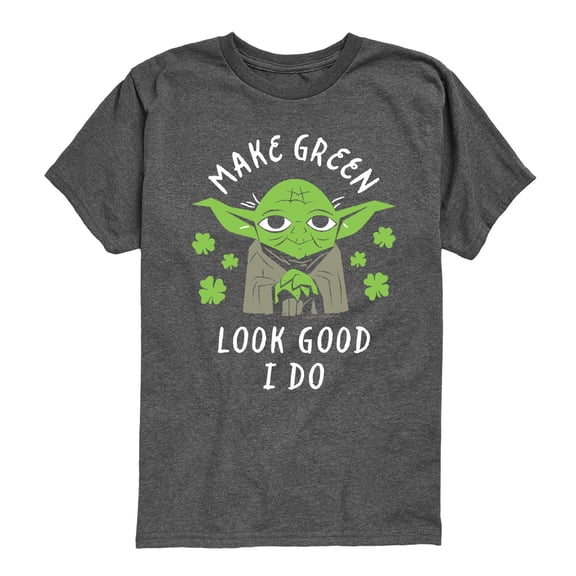 Star Wars - Make Green Look Good Yoda - Youth Boys Short Sleeve Graphic T-Shirt