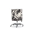 thumbnail image 6 of Bowery Hill Transitional Fabric Cow Print Armless Office Chair in Black/Beige, 6 of 18