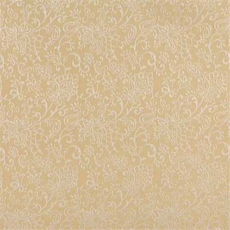 Contemporary Floral Fabric - Designer Fabrics B608 54 in. Wide Gold, Contemporary Floral Jacquard Woven Upholstery Fabric