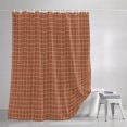 thumbnail image 3 of Burnt Orange Plaid Shower Curtains for Bathroom, Farmhouse Buffalo Checkered Gingham Waterproof Fabric Shower Curtain, Decorative Bathroom Curtain for Bathtub, 36"x72", No Hooks Included, 3 of 9