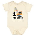 thumbnail image 3 of Inktastic First Birthday Construction Truck 1 Year Old Boys Baby Bodysuit, 3 of 5