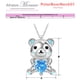 thumbnail image 3 of Cadena y Dije de Osos Polar High Monaco Collar Oso Polar/Corazón Plata/Azul MXNAK-002, 3 of 3