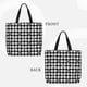 thumbnail image 2 of Easygdp Black Tartan Plaid Bolsa Tote para Mujer, Bolso de Hombro para Trabajo, Playa, Viajes, Compras y Supermercado, 2 of 7