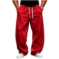thumbnail image 6 of Mens Pockets Joggers Pants Solid Color Sports Sweatpants Mens Long Trousers, 6 of 7