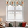 thumbnail image 3 of Tie Up Valances for Windows, Lily Floral Adjustable Valance Curtains Window Treatment for Living Room/Bedroom, Watercolor Flower Garden Floral Motifs Rod Pocket Kitchen Curtains & Drapes 60x18 Inch, 3 of 9
