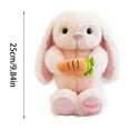 thumbnail image 2 of Cute Plush Toy Pillow, Reversible Carrot Strawberry Bunny Plush , Easter Bunny Stuffed Animal Cute Rabbit Plushie Birthday Gift for Boys Girls Pink, 2 of 5