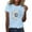Blue, variant on T Shirts for Women Short Sleeve Shirts for Women Graphic Tees Sunflower Butterfly Printed Shirt Short Sleeve Round Neck Outfit Clothes Workout Tops for Women Womens Tops 1PC Top Z1 White M