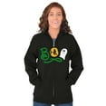thumbnail image 4 of Boo Cute Witch Ghost Halloween Unisex Fleece Graphic Zip Up Hoodie Brisco Brands 5X, 4 of 5