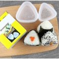 thumbnail image 2 of Juego de 2 o 4 moldes para hacer sushi, moldes triangulares para hacer bolas de arroz onigiri, prensa para alimentos, kit para hacer sushi, accesorios japoneses para bento y sushi, 2 of 3