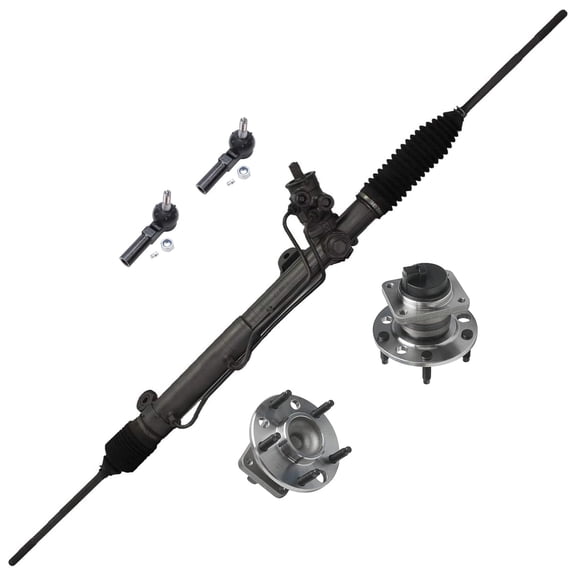 Detroit Axle - Front Wheel Bearing Hubs Kit for 93-99 Chevy Camaro Pontiac Firebird, Power Steering Rack and Pinion Outer Tie Rods Wheel Bearing and Hubs 1994 1995 1996 1997 1998 Replacement