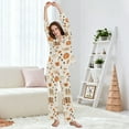 thumbnail image 5 of FORMRS Womens Pajama Set Long Sleeve Top and Pants with Pockets Soft Comfy Lounge Sleepwear, Sizes S-2XL, Orange Fall Pumpkin, 5 of 7