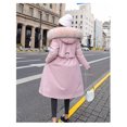 thumbnail image 4 of Winter Jacket Down Jacket Mid-Length Coat Quilted, Ladies Winter Coat Sewn Coat Winter Jacket Long Sewing Warm, L, 4 of 5