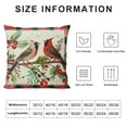 thumbnail image 5 of Nawypu  Throw Pillow Cover Home Decor Tree Cardinal Birds Pine Christmas Pillow Case Decorative  Cushion Couch Sofa Pillowcase, 5 of 5