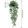 thumbnail image 2 of Artificial Hanging Plant Lifelike - Faux Leaf Fake Potted Plant Home Decoration, 2 of 5