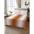 thumbnail image 2 of Orange White Ombre Full Size Flat Sheet, Wrinkleproof & Fadeproof Cooling Flat Bed Sheet Only, Farmhouse Country Minimalist Art Breathable Soft Bedding Top Sheets 81 x 96 Inches, 2 of 8