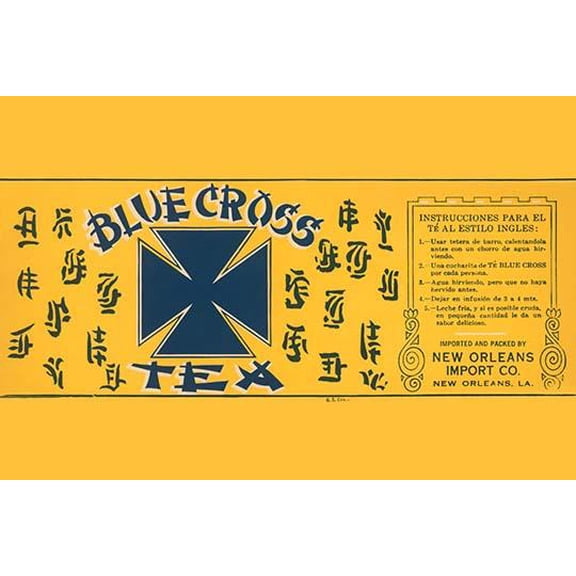 Blue Cross Tea- Fine Art Canvas Print (20" x 30")