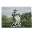 thumbnail image 1 of Architecture Cutting Board, Sculptured Greenery on the Grounds of Achillion Palace Corfu Island, Decorative Tempered Glass Cutting and Serving Board, Large Size, Green Beige, by Ambesonne, 1 of 1