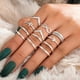 thumbnail image 2 of Mujer 12 Piezas Anillos Anillos de Plata para Adolescentes Niñas Conjunto de Anillos para Mujer Anillos, 2 of 5