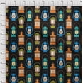 thumbnail image 4 of oneOone Velvet Black Fabric Retro Lantern Fabric For Sewing Printed Craft Fabric By The Yard 58 Inch Wide, 4 of 5