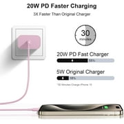 2 Pack for iphone 15/16 wallCharger Fast Charging , 20W USB C Wall Charger Block with 6Ft Type C Cable Compatible for iphone 15/15 Pro/15 Pro Max, Air 5/4 , Samsung Galaxy and Android Phone,green