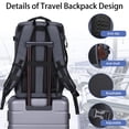 thumbnail image 4 of HOMIEE Travel Backpack 40L Business Backpack, Water-Resistant Cabin Bag TSA Friendly Flight Approved Carry-on 17.3 Inch Laptop Backpack with Shoe Com, 4 of 7