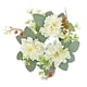 thumbnail image 5 of Vela navideña, coronas de anillo, guirnalda de velas, candelabro de pilar para velas cónicas, hojas artificiales para granja de invierno blanco, 5 of 9