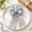 Grey Stripe, variant on Grey Stripe Linen Burlap Wreath Bow for Home Front Door Holiday Decor
