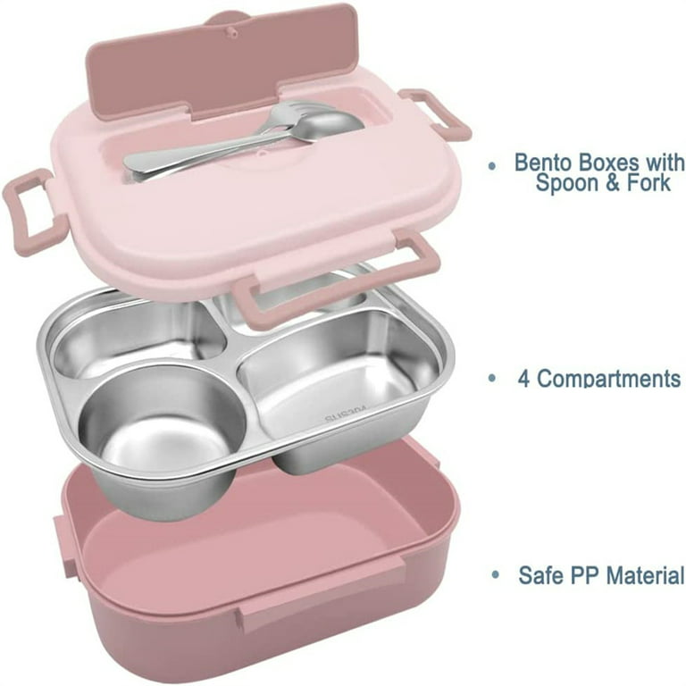 Large Capacity 304 Stainless Steel Bento Box With Air Vent - Temu