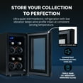 thumbnail image 3 of NewAir 8-Bottle Countertop Mirrored Compact Wine Cellar, Black, 3 of 24
